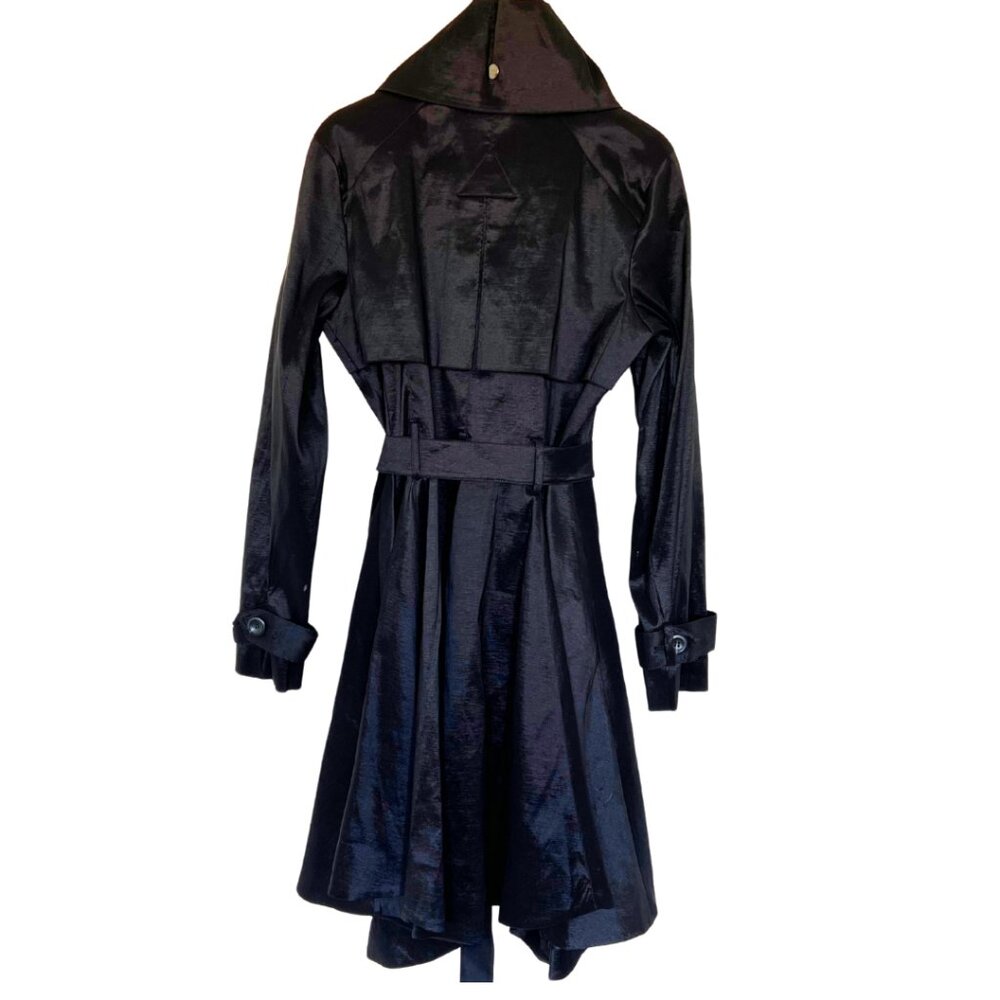 Belle Fare Elegant Black Trench Coat | Boutique - Picture 4 of 8